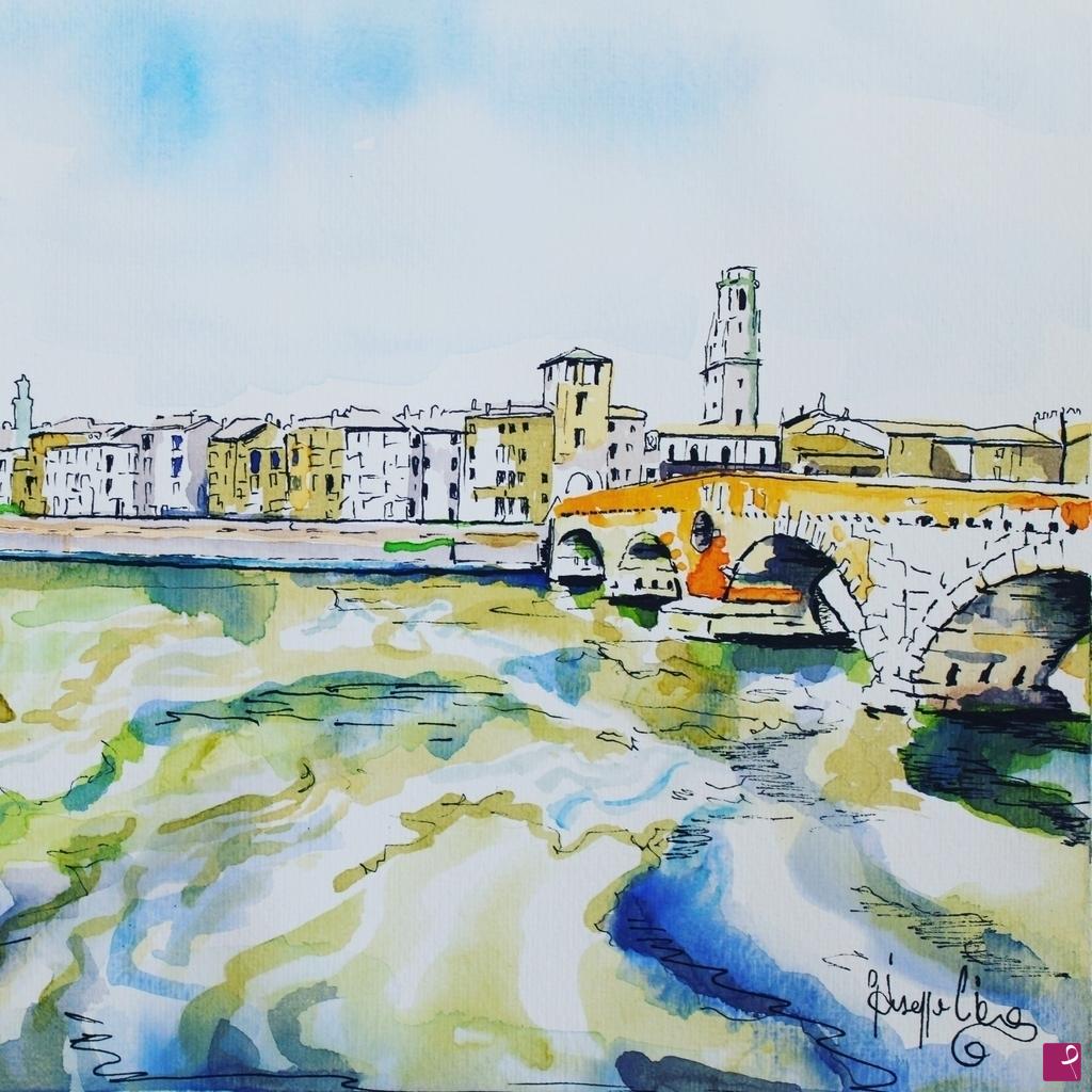 quadri in vendita online - Ponte Pietra - Verona