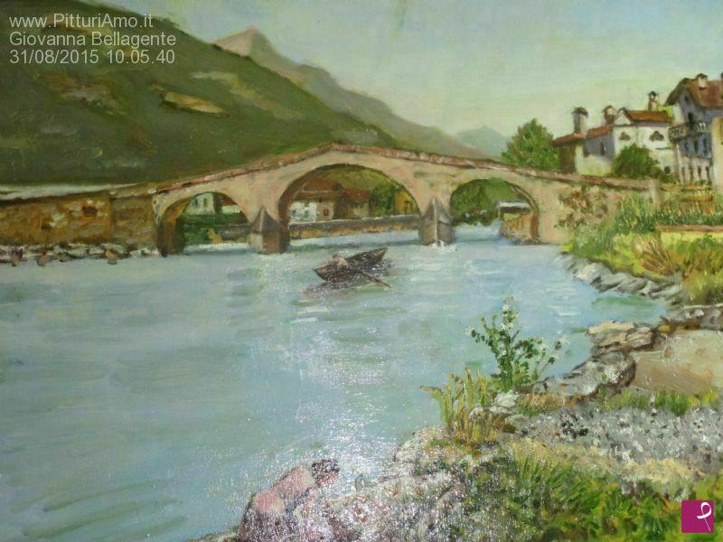 quadri in vendita online - ponte sul fiume