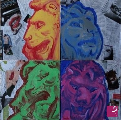 quadri in vendita online - Pop Lions