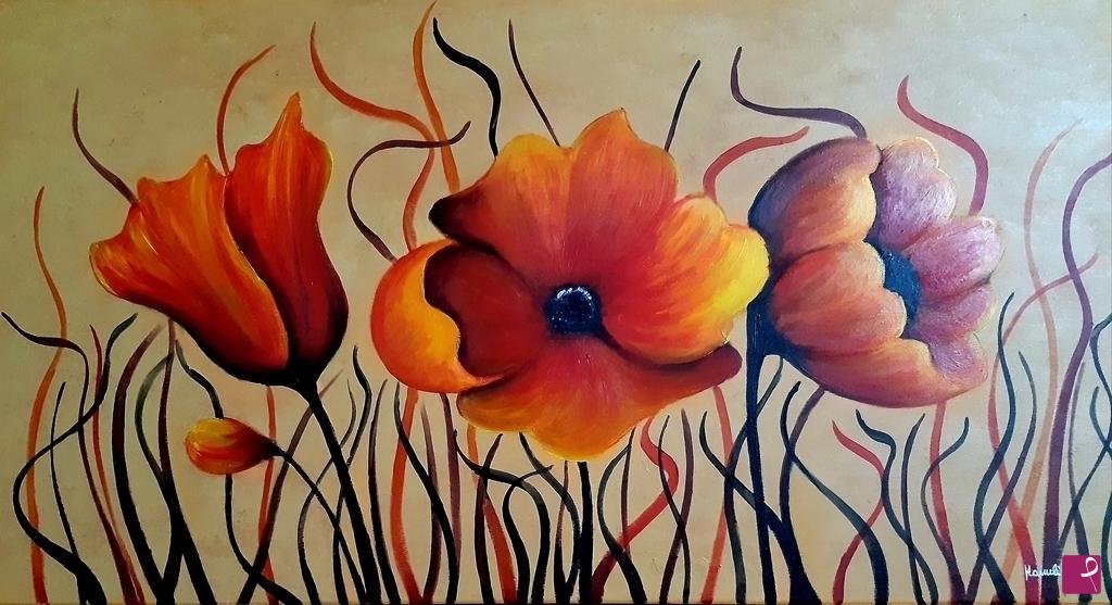 quadri in vendita online - Poppies