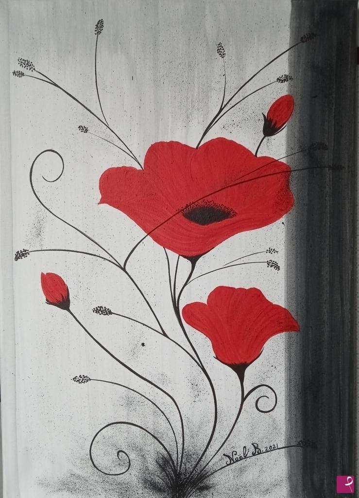 quadri in vendita online - Poppies