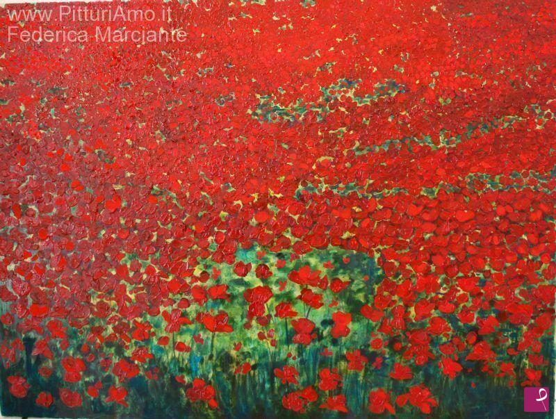 quadri in vendita online - Poppies