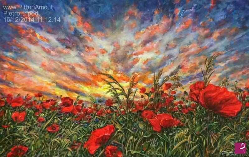quadri in vendita online - Poppies