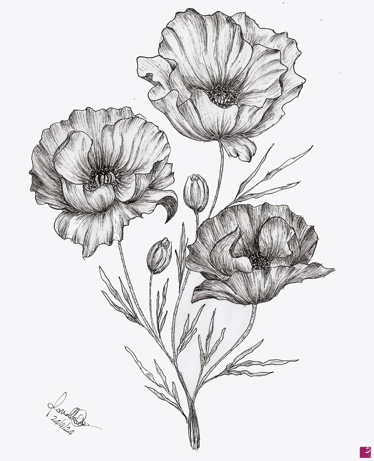 quadri in vendita online - Poppies