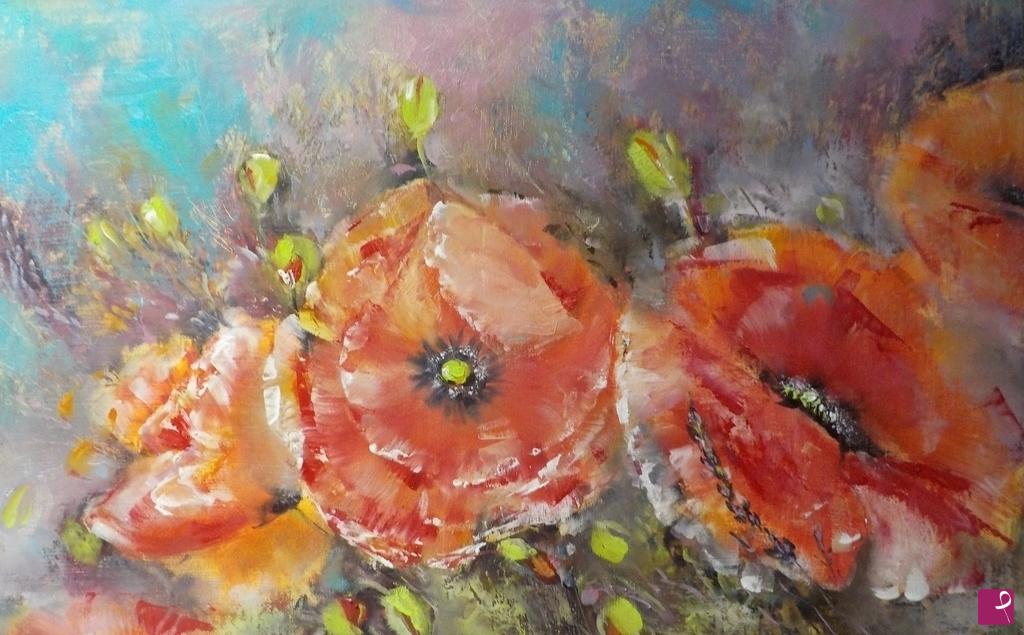 quadri in vendita online - Poppies