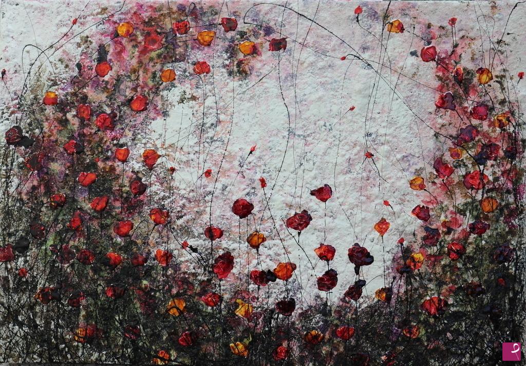 quadri in vendita online - Poppies in love