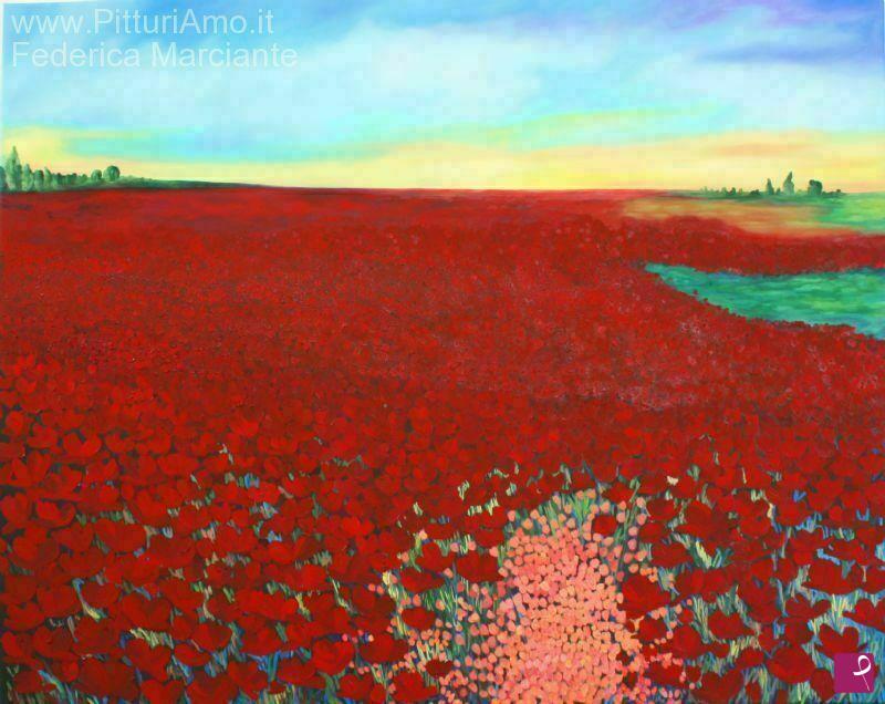 quadri in vendita online - Poppies n.4