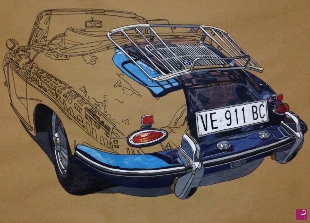 quadri in vendita online - Porsche 1959