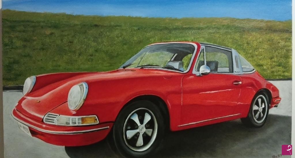 quadri in vendita online - Porsche 911 Targa 1970