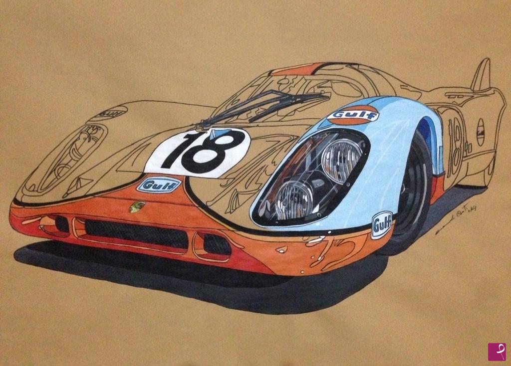 quadri in vendita online - Porsche 917 Le mans 