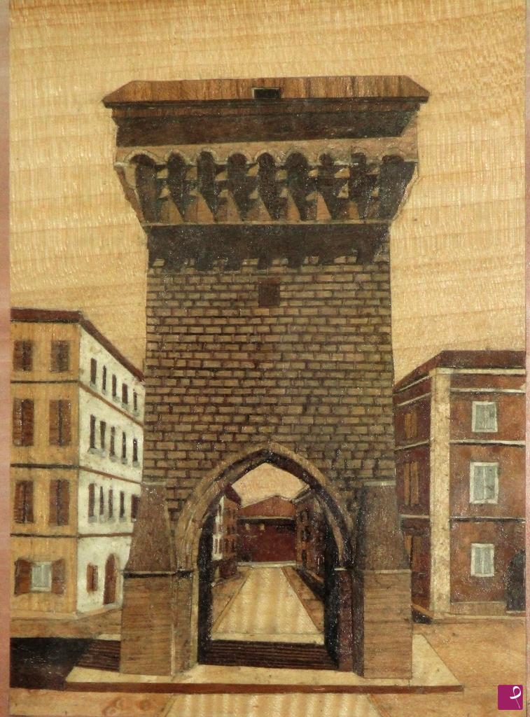 quadri in vendita online - Porta Castiglione, Bologna (Tarsia lignea)