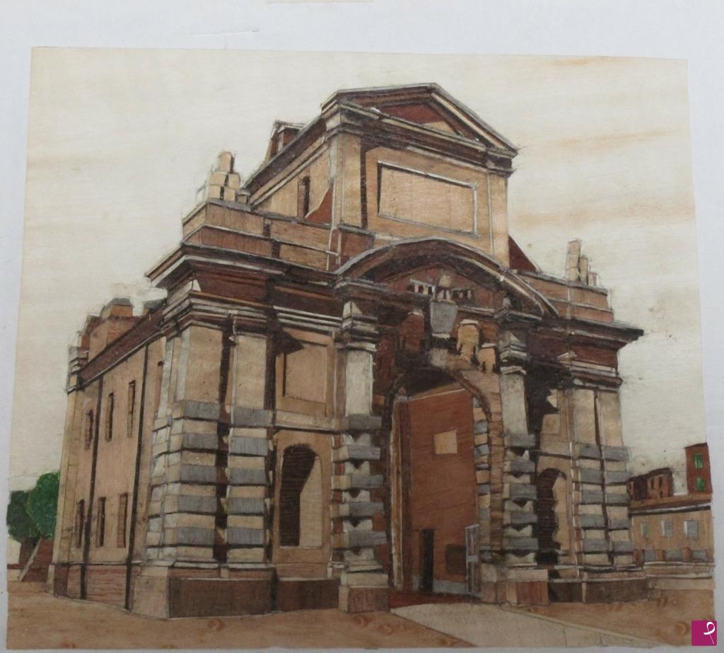 quadri in vendita online - Porta Galliera, Bologna (Tarsia lignea)