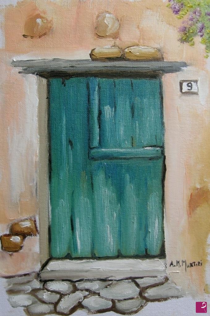 quadri in vendita online - porta verde