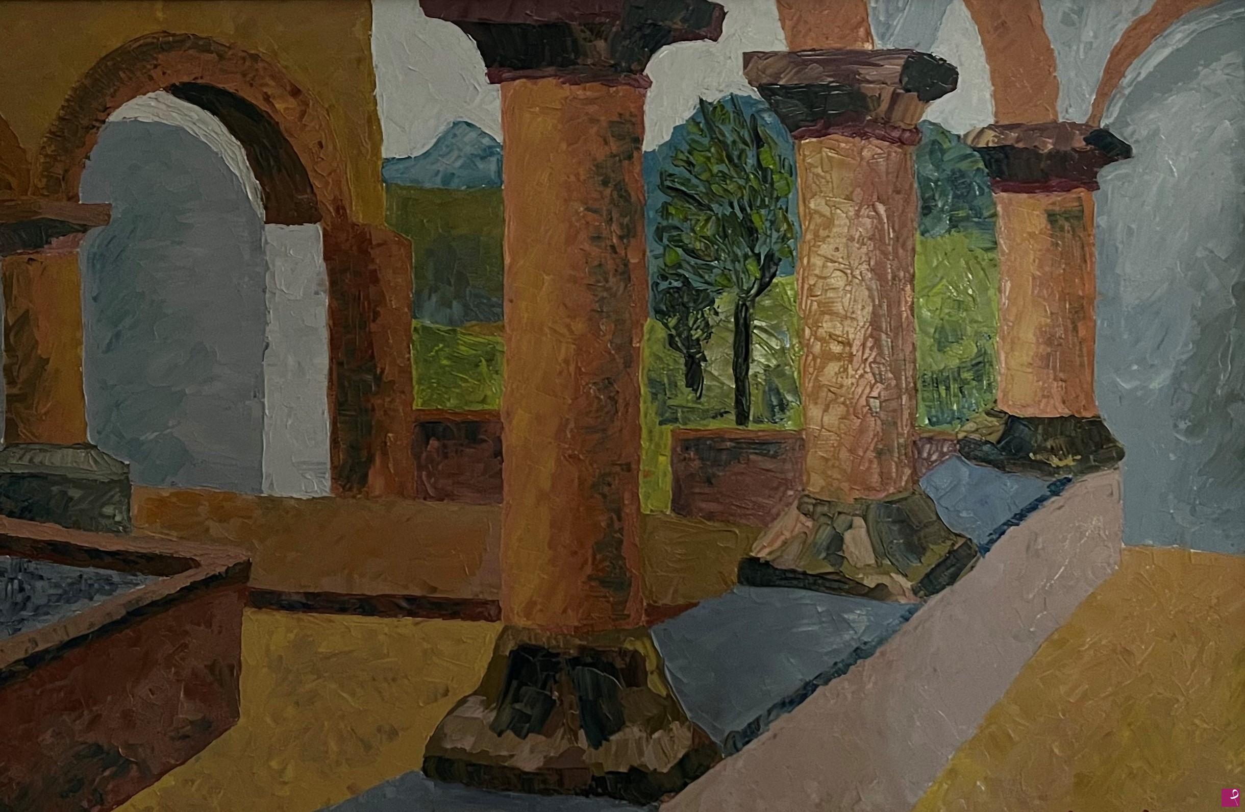 quadri in vendita online - Portico di una chiesa - 570