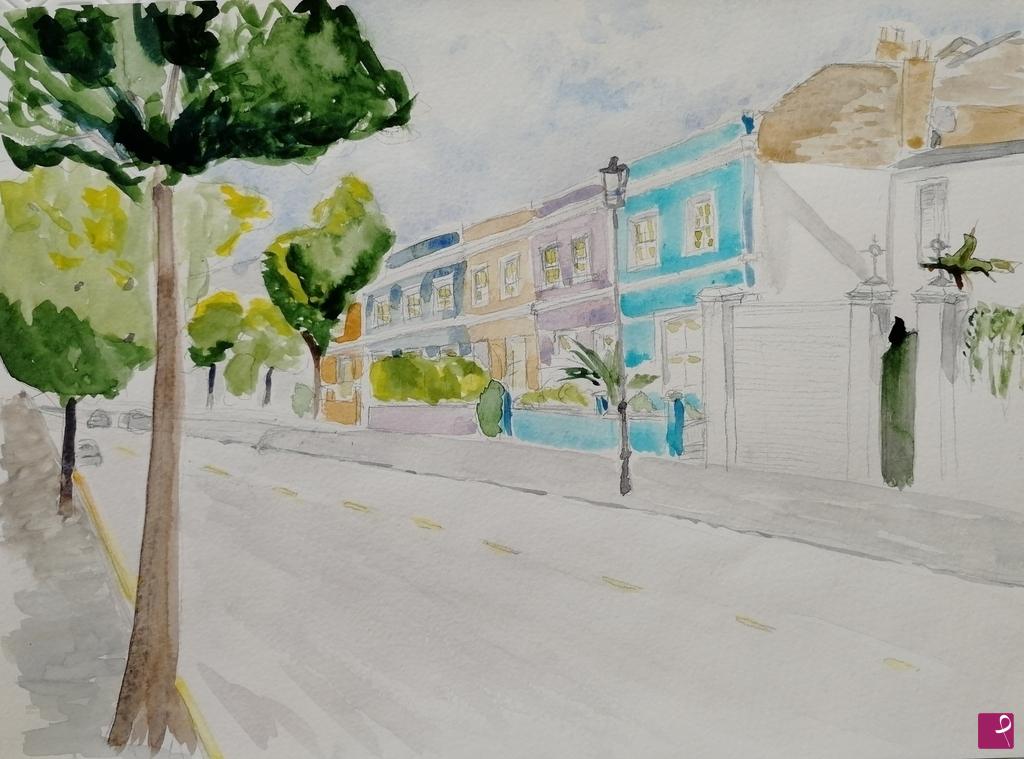 quadri in vendita online - Portobello Road - London - Cahier de voyage