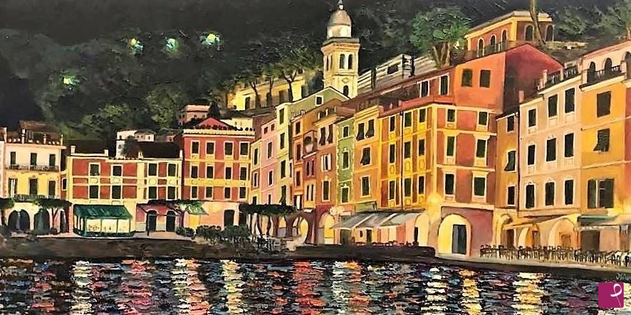 quadri in vendita online - Portofino by night
