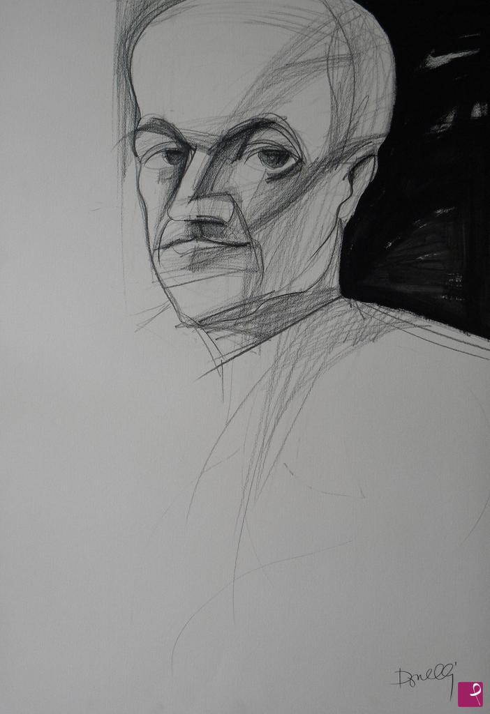 quadri in vendita online - Portrait de Italo Svevo