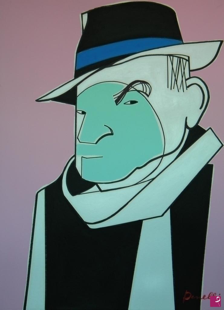 quadri in vendita online - Portrait de Milan Kundera