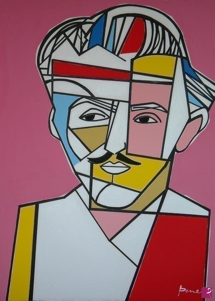 quadri in vendita online - Portrait de Piet Mondrian 