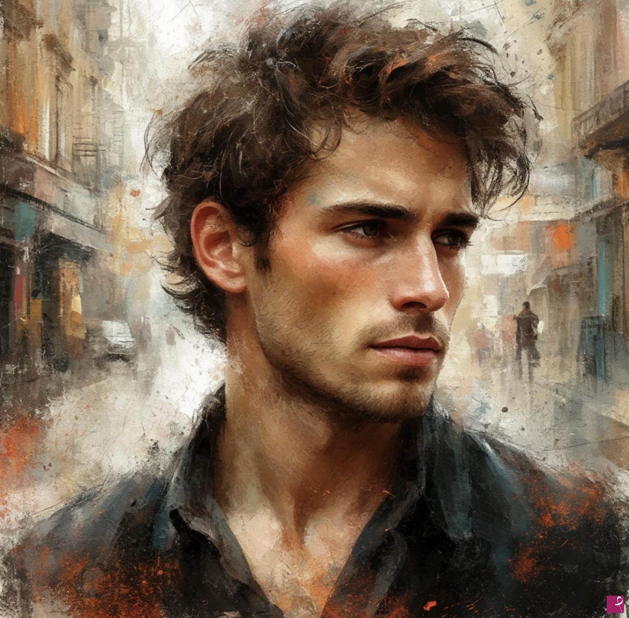 quadri in vendita online - Portrait man
