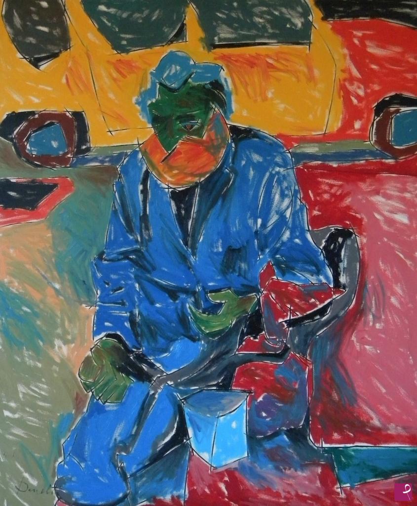 quadri in vendita online - Portrait of a homeless man