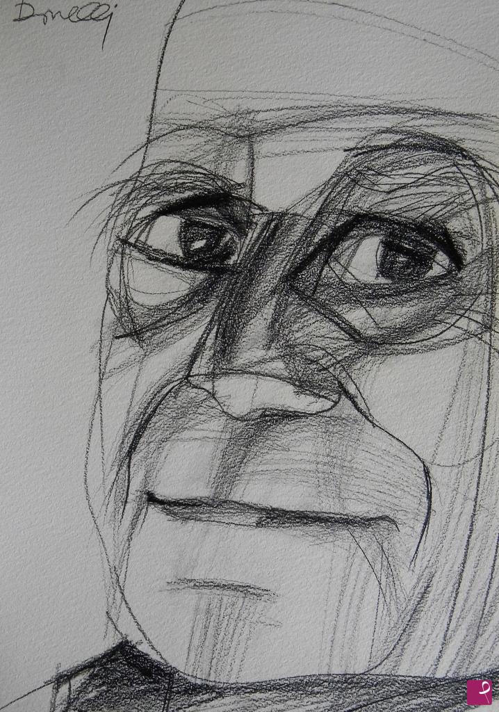 quadri in vendita online - Portrait of Alberto Moravia