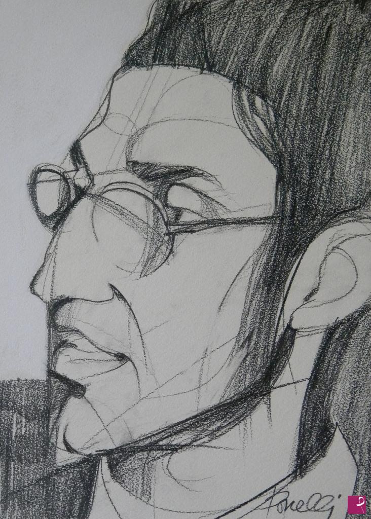 quadri in vendita online - Portrait of Cesare Pavese