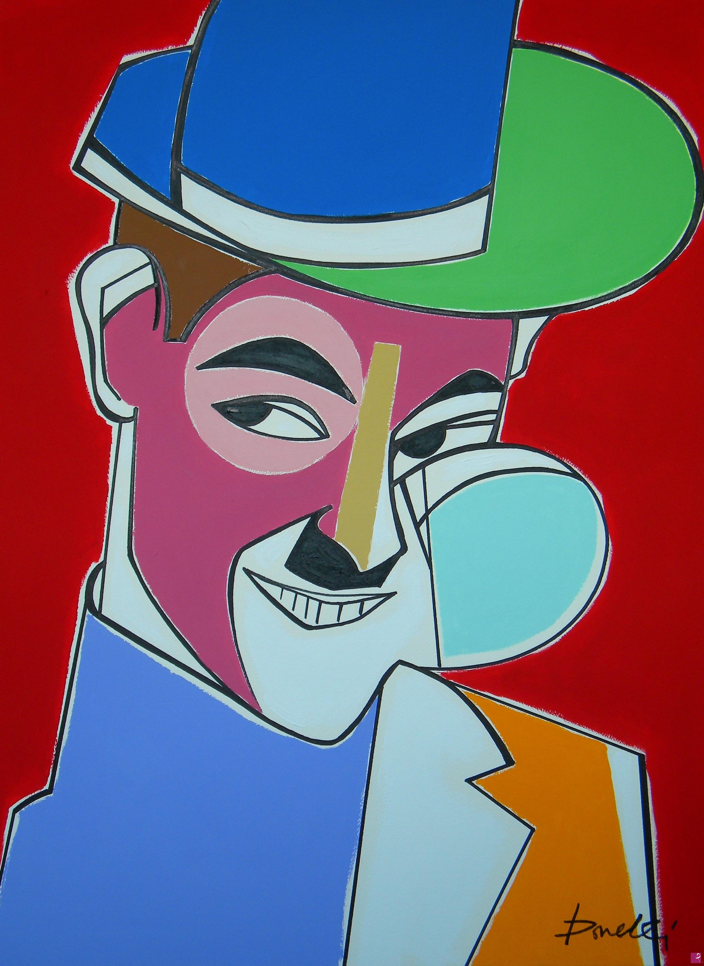 quadri in vendita online - Portrait of Charlie Chaplin