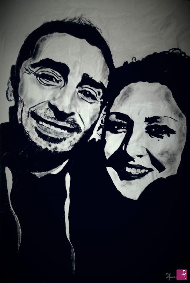 quadri in vendita online - portrait of couple