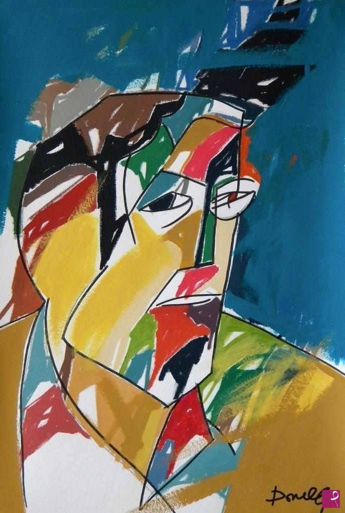 quadri in vendita online - Portrait of Ernest Hemingway