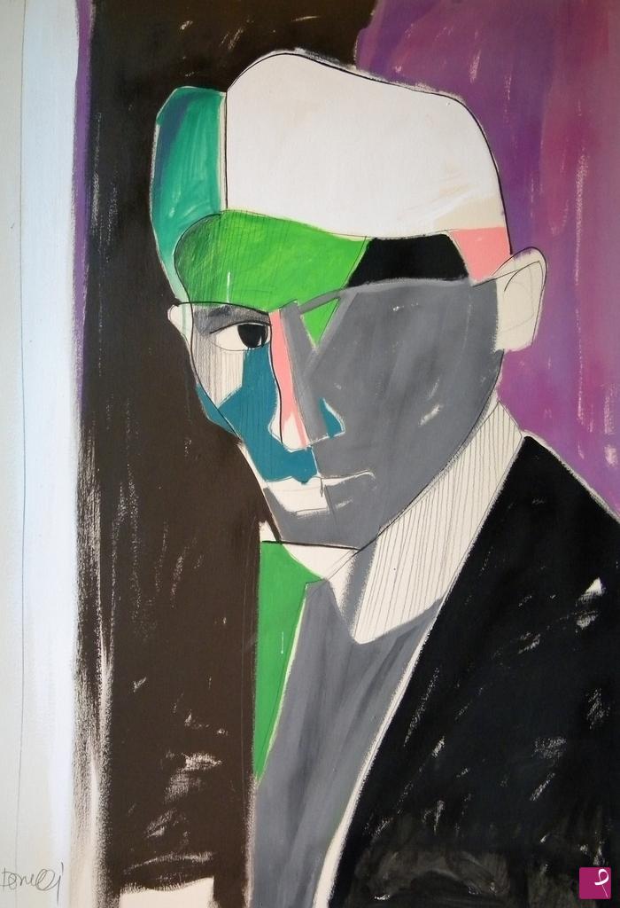 quadri in vendita online - Portrait of Franz Kafka
