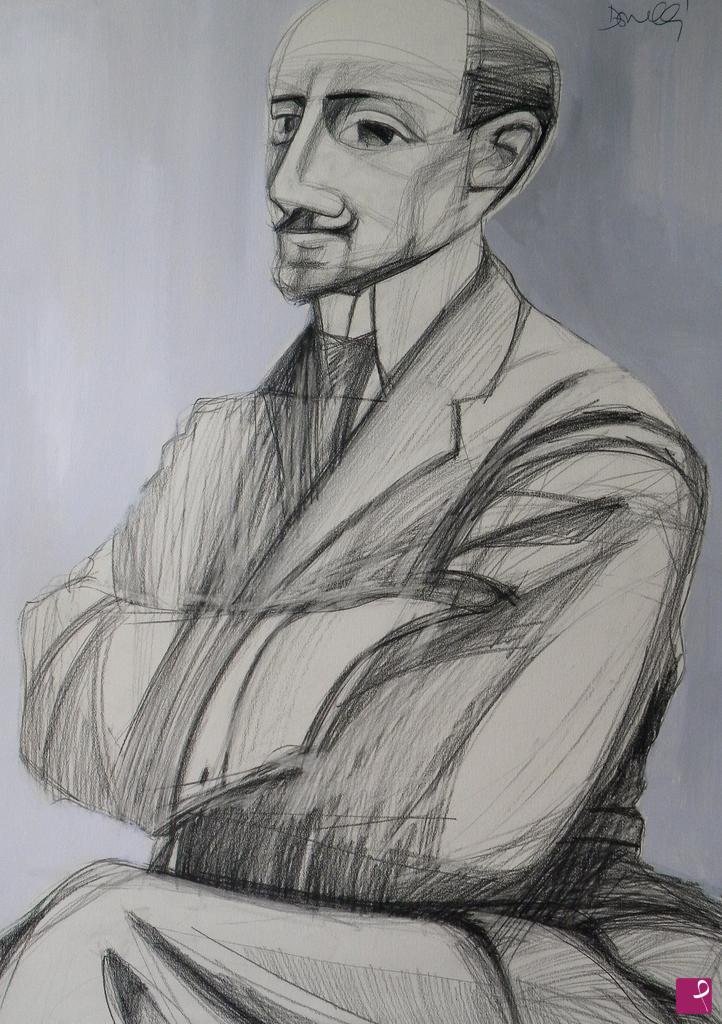 quadri in vendita online - Portrait of Gabriele D'Annunzio