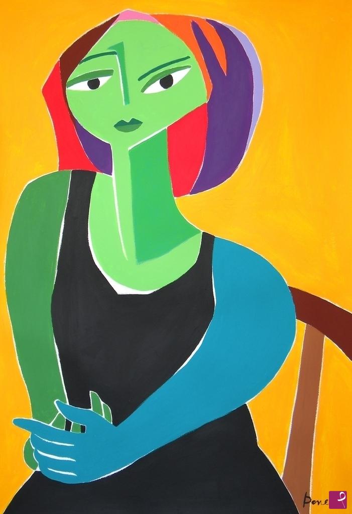 quadri in vendita online - Portrait of girl