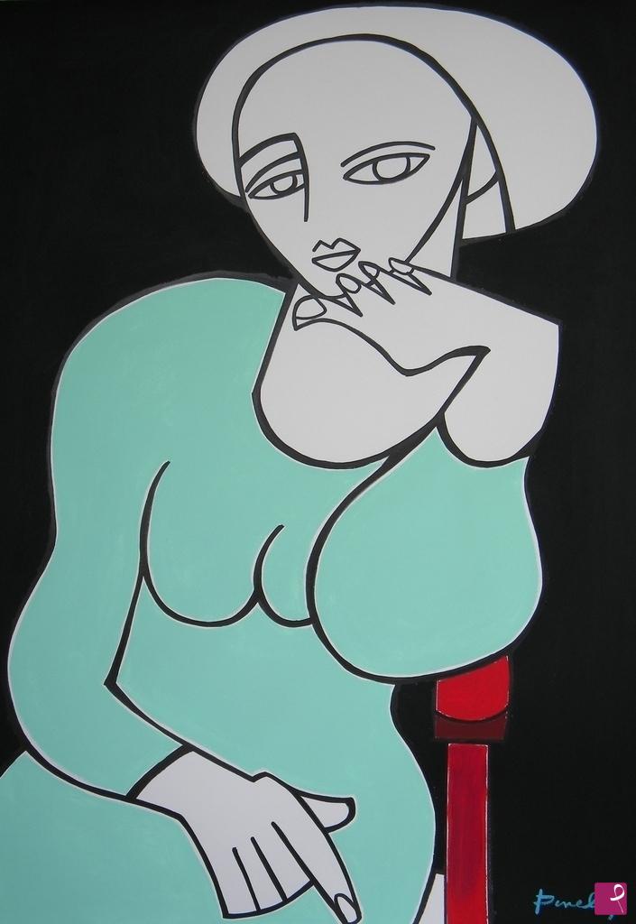 quadri in vendita online - Portrait of girl