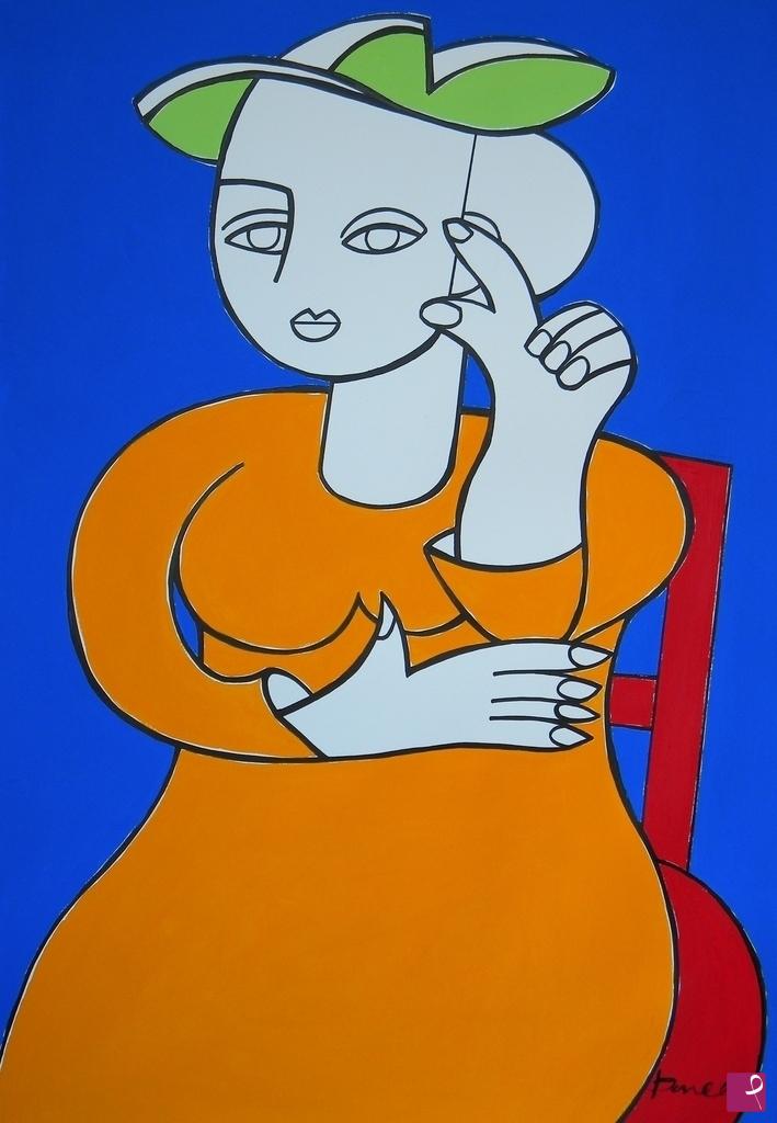 quadri in vendita online - Portrait of girl