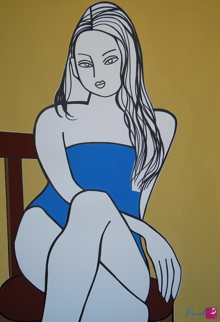 quadri in vendita online - Portrait of girl