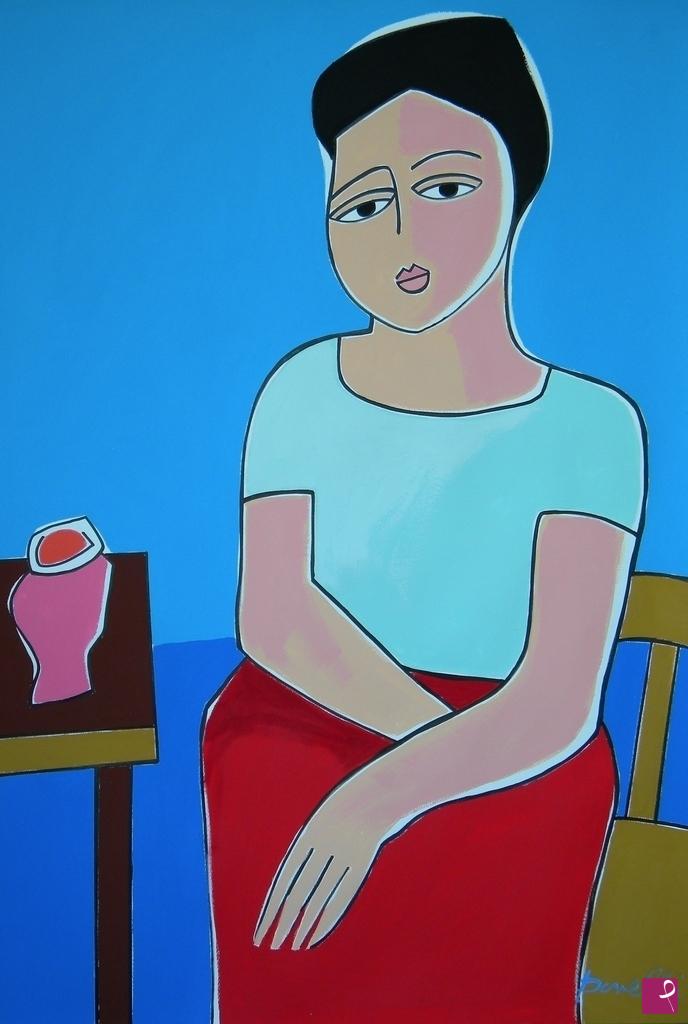 quadri in vendita online - Portrait of girl