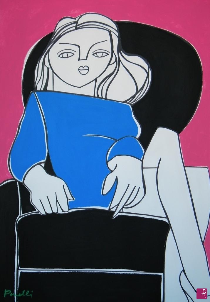 quadri in vendita online - Portrait of girl