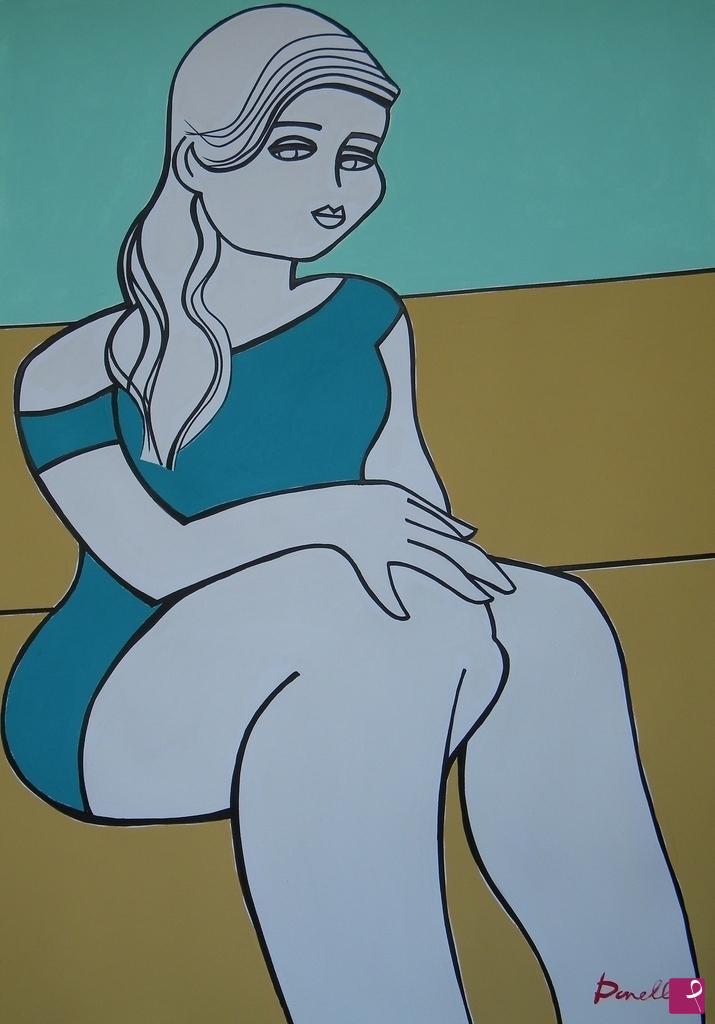 quadri in vendita online - Portrait of girl