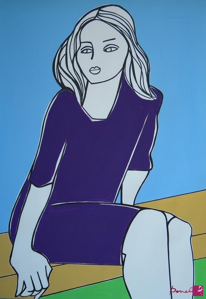 quadri in vendita online - Portrait of girl
