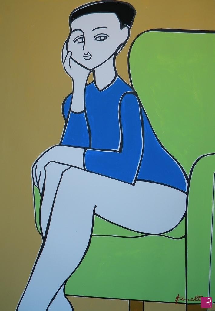 quadri in vendita online - Portrait of girl