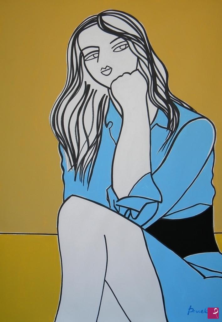 quadri in vendita online - Portrait of girl