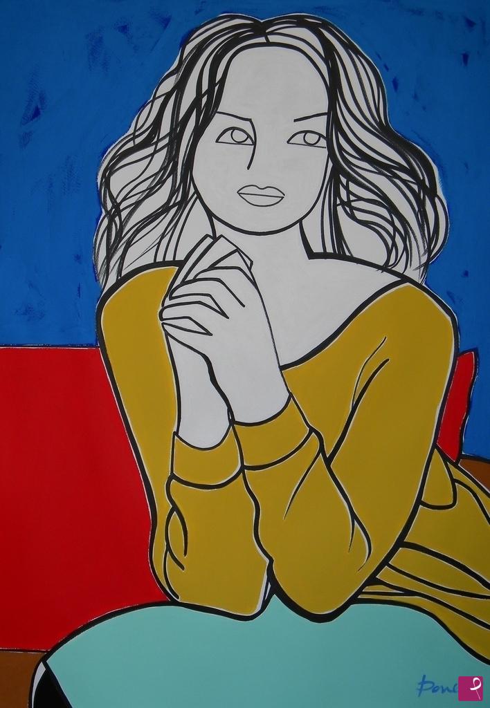 quadri in vendita online - Portrait of girl