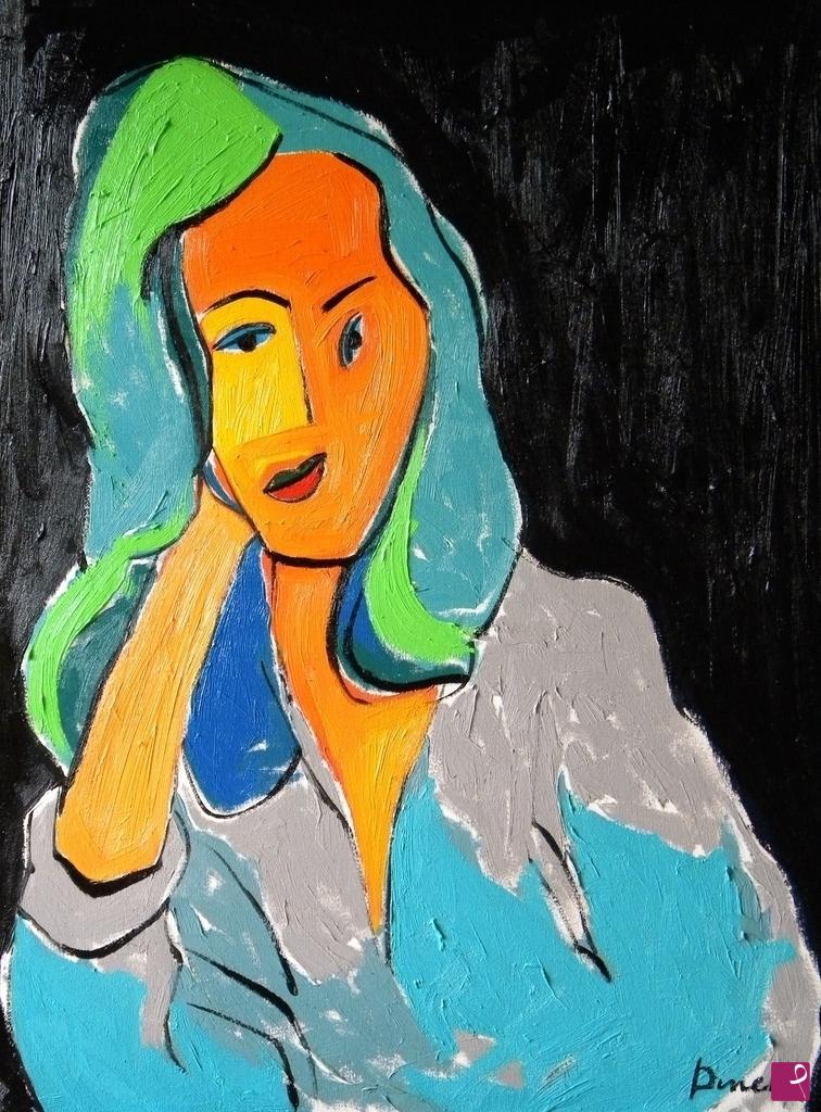 quadri in vendita online - Portrait of girl