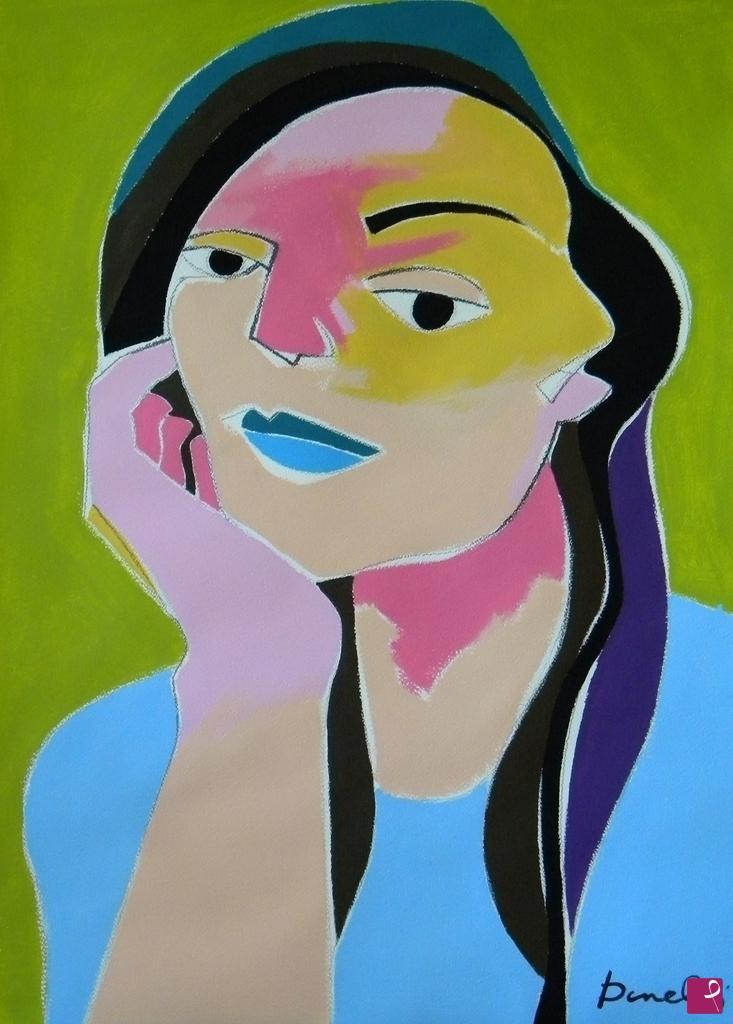 quadri in vendita online - Portrait of girl