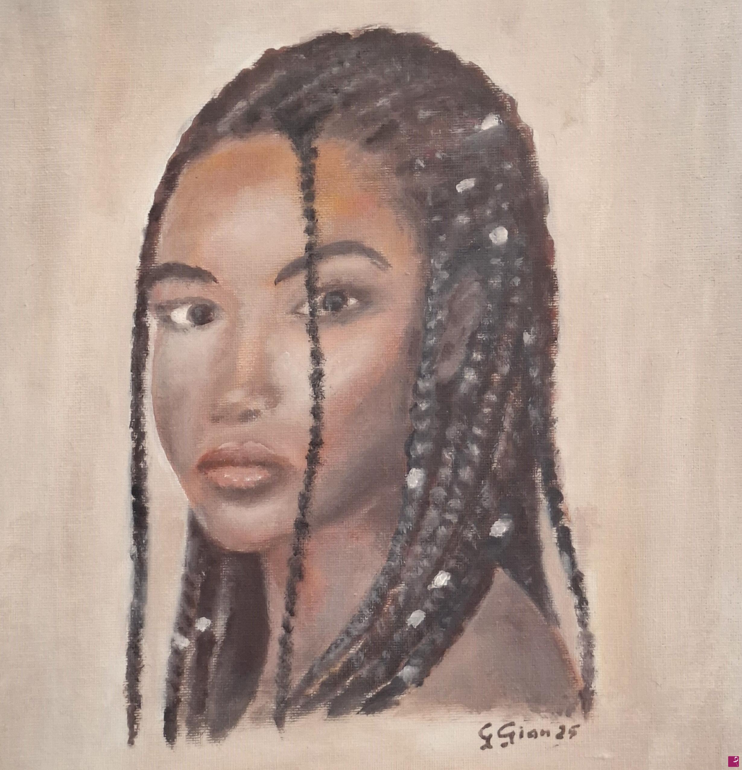 quadri in vendita online - Portrait of pretty black girl