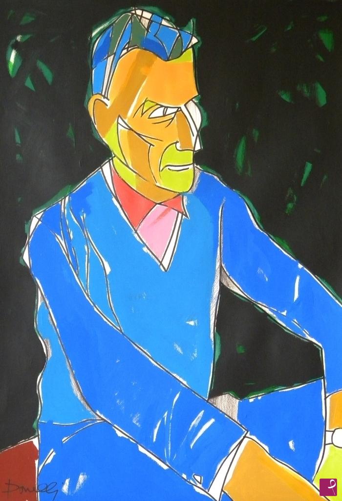 quadri in vendita online - Portrait of Samuel Beckett