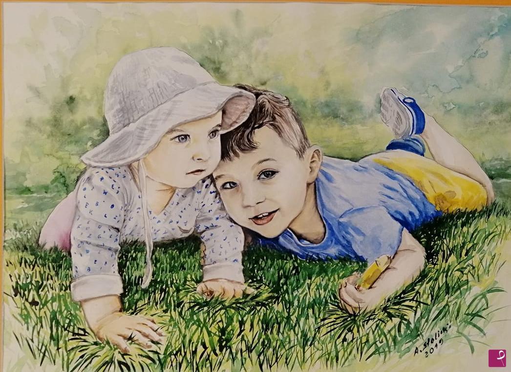 quadri in vendita online - PORTRET DZIECI