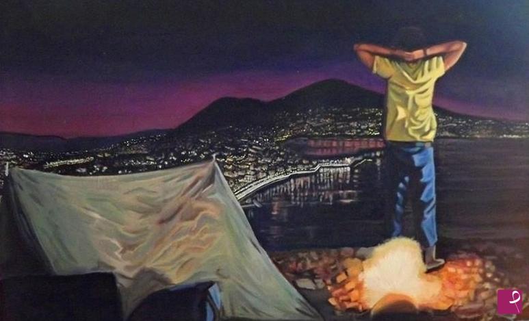 quadri in vendita online - Posillipo into the wild