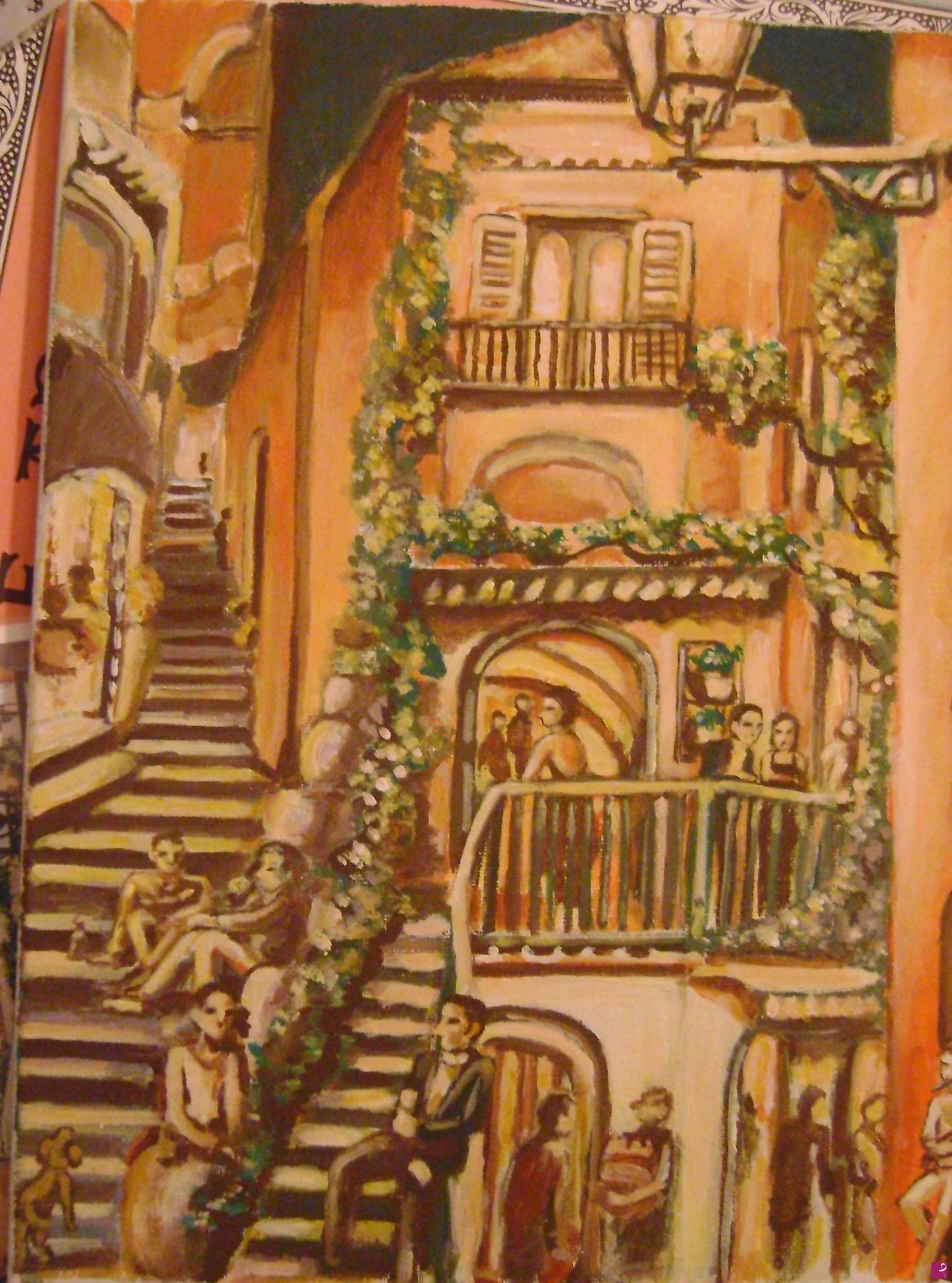 quadri in vendita online - Positano 1970